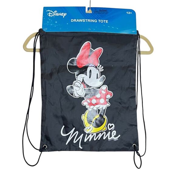 Disney Drawstring Tote Bag Minnie Mouse Jerry Leigh Nylon - Picture 1 of 5